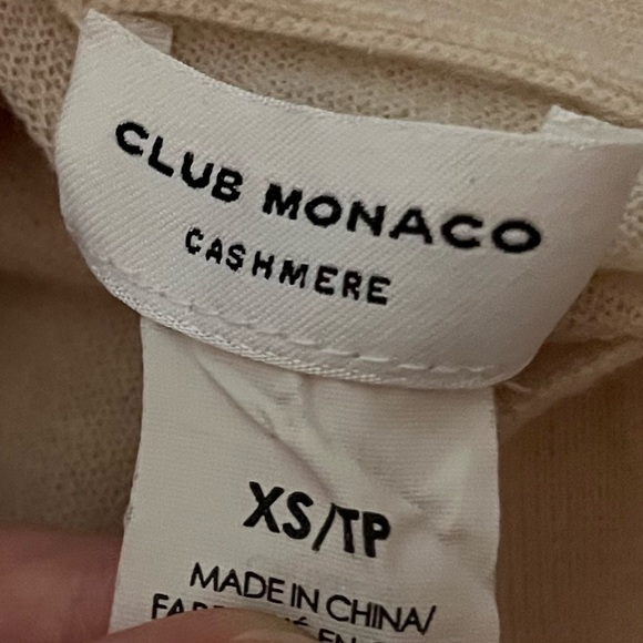 Club Monaco Cream Cashmere Cardigan sz XS - Picture 8 of 13